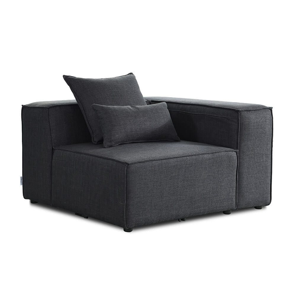 Home Deluxe Modulares Sofa Rechtes Ecksofa VERONA - 120 x 70 cm Anthrazit