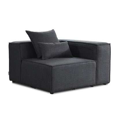 Home Deluxe Modulares Sofa Rechtes Ecksofa VERONA - 120 x 70 cm Anthrazit