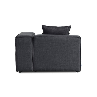 Home Deluxe Modulares Sofa Rechtes Ecksofa VERONA - 120 x 70 cm Anthrazit