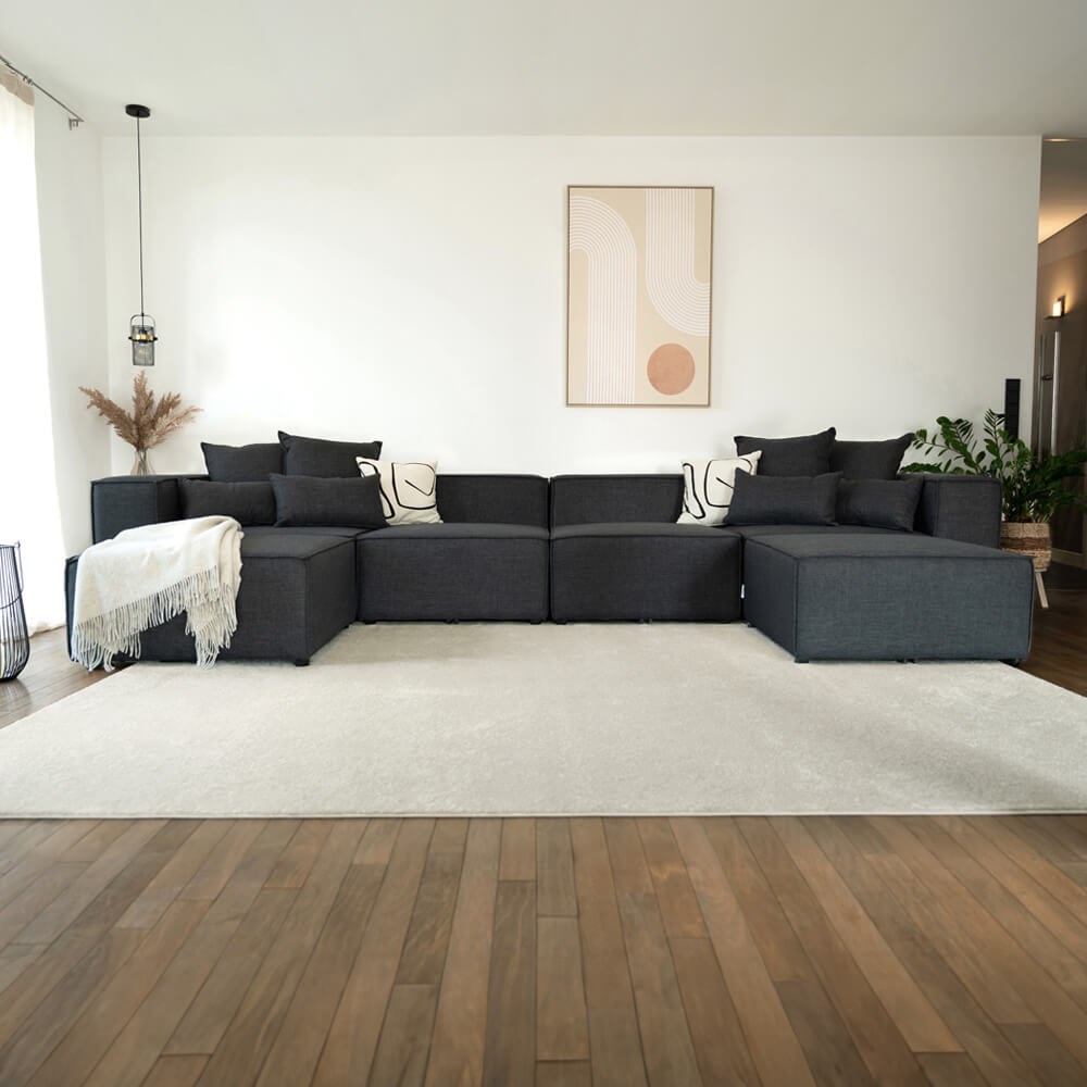 Home Deluxe Modulares Sofa VERONA XXL - 414 x 207 cm Anthrazit