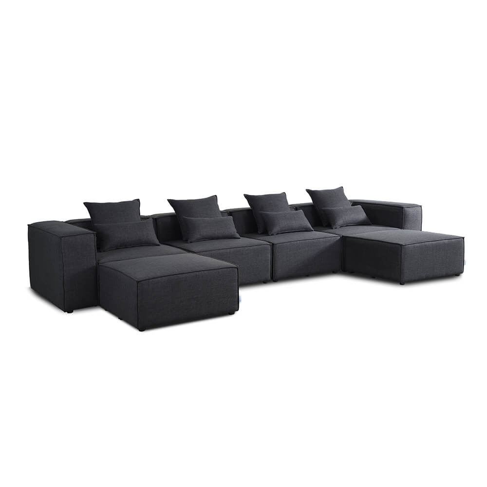 Home Deluxe Modulares Sofa VERONA XXL - 414 x 207 cm Anthrazit