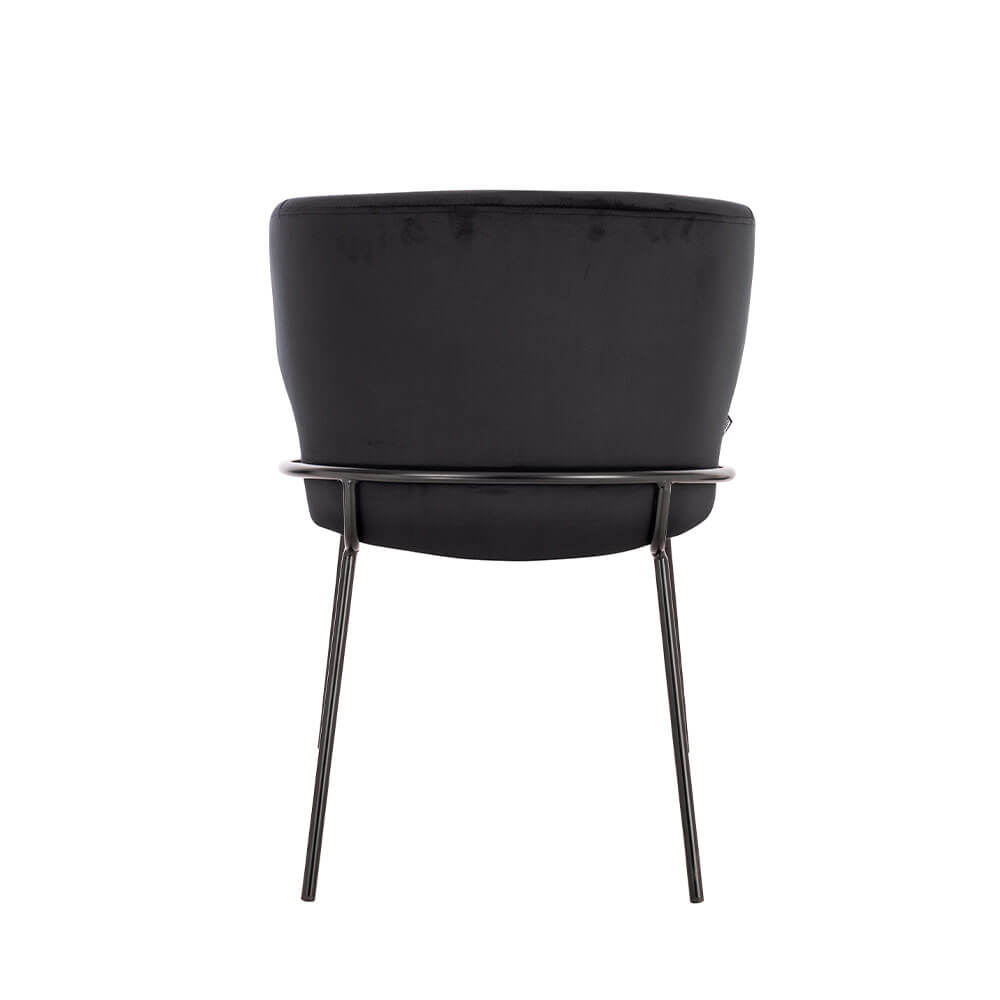 Home Deluxe Esszimmerstuhl AMARA Samt - 9er Set Schwarz