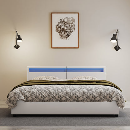 Home Deluxe Familienbett mit Schubladen NUBE - 270 x 200 cm ohne Matratze Weiß
