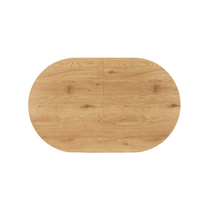 Home Deluxe Essgruppe Oval Ausziehbar inkl. Sternfuß - 160 x 100 cm Light Oak 8 Stühle Hellgrau