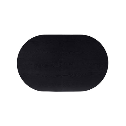 Home Deluxe Essgruppe Oval Ausziehbar inkl. Sternfuß - 160 x 100 cm Dark Oak 8 Stühle Anthrazit