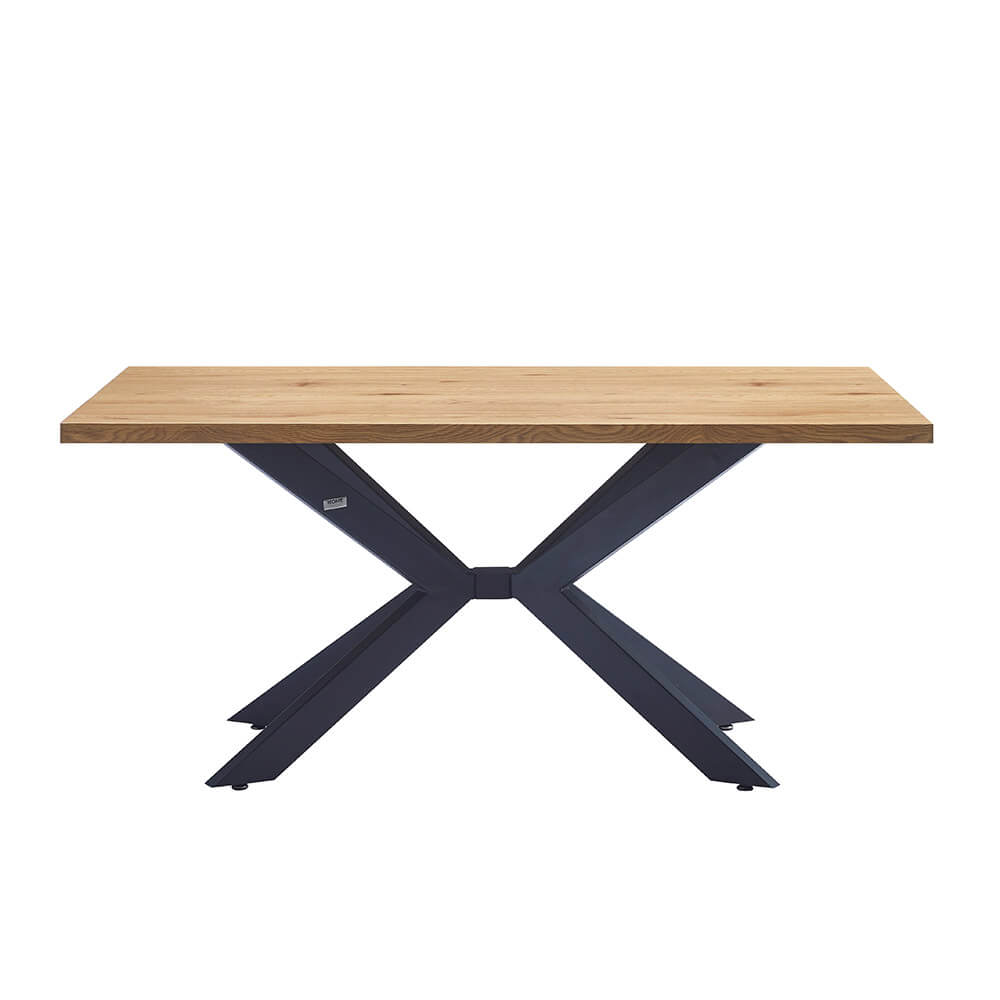 Home Deluxe Esstisch Eckig AVENCIA inkl. Sternfuß - 160 x 100 cm Light Oak