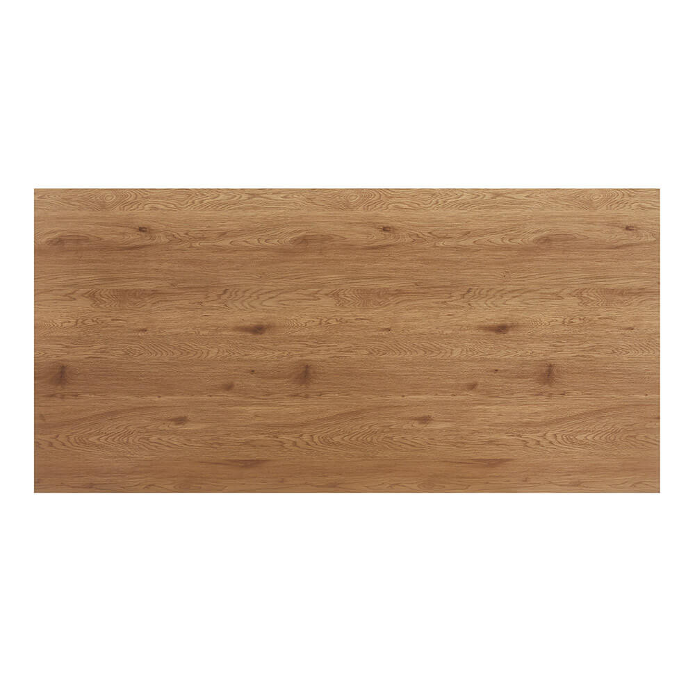 Home Deluxe Essgruppe Eckig AVENCIA inkl. Sternfuß - 200 x 120 cm Light Oak 6 Stühle Grau