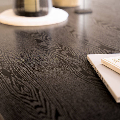 Home Deluxe Essgruppe Eckig AVENCIA inkl. Sternfuß - 200 x 120 cm Dark Oak 4 Stühle Grau