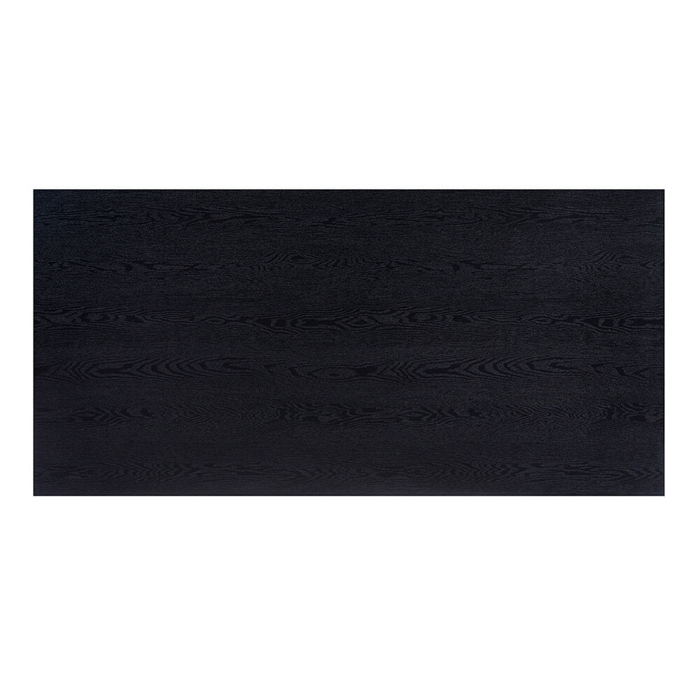 Home Deluxe Essgruppe Eckig AVENCIA inkl. Sternfuß - 200 x 120 cm Dark Oak 4 Stühle Schwarz