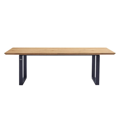 Home Deluxe Essgruppe Eckig AVENCIA inkl. U-Fuß - 240 x 120 cm Light Oak 6 Stühle