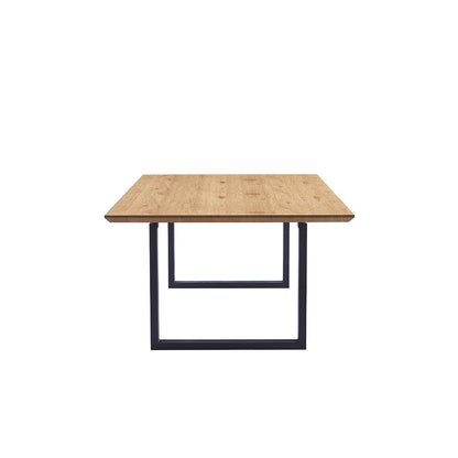 Home Deluxe Essgruppe Eckig AVENCIA inkl. U-Fuß - 240 x 120 cm Light Oak 6 Stühle
