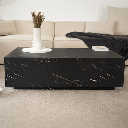 Home Deluxe Couchtisch Marmor AMIRI XXL - 120 x 80 cm Schwarz