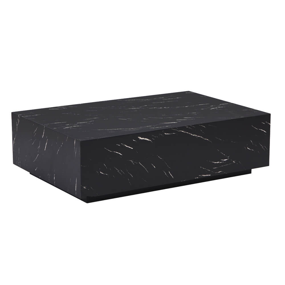 Home Deluxe Couchtisch Marmor AMIRI XXL - 120 x 80 cm Schwarz
