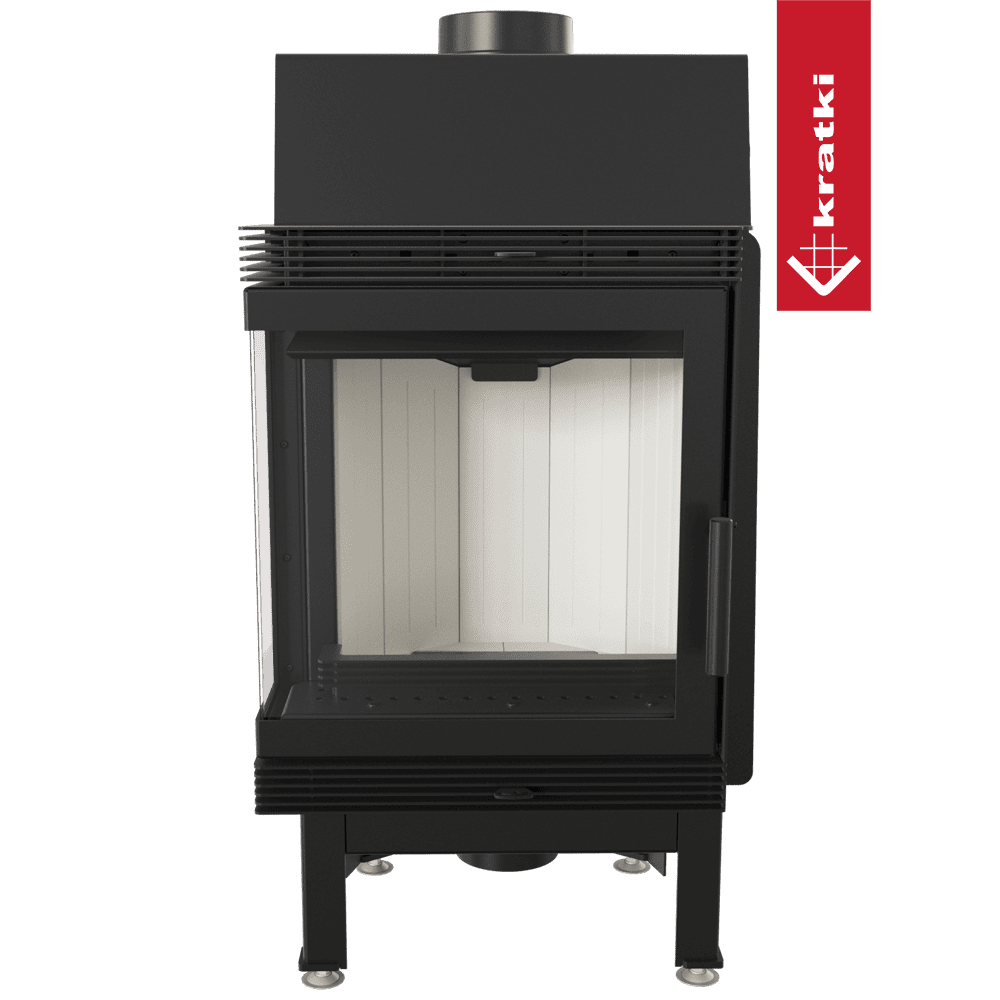 Kratki Kamineinsatz aus Stahl KRATKI BLANKA links 8 kW Ø 160