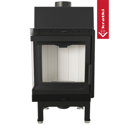 Kratki Kamineinsatz aus Stahl KRATKI BLANKA links 8 kW Ø 160