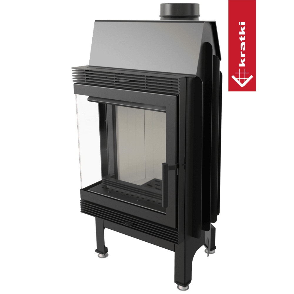 Kratki Kamineinsatz aus Stahl KRATKI BLANKA links 8 kW Ø 160