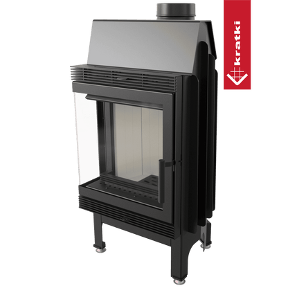 Kratki Kamineinsatz aus Stahl KRATKI BLANKA links 8 kW Ø 160
