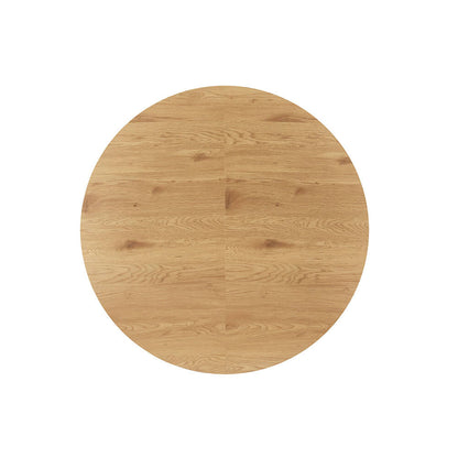 Home Deluxe Essgruppe Rund Ausziehbar AVENTURA inkl. Sternfuß - 120-160 x 120 cm Light Oak 6 Stühle Grau