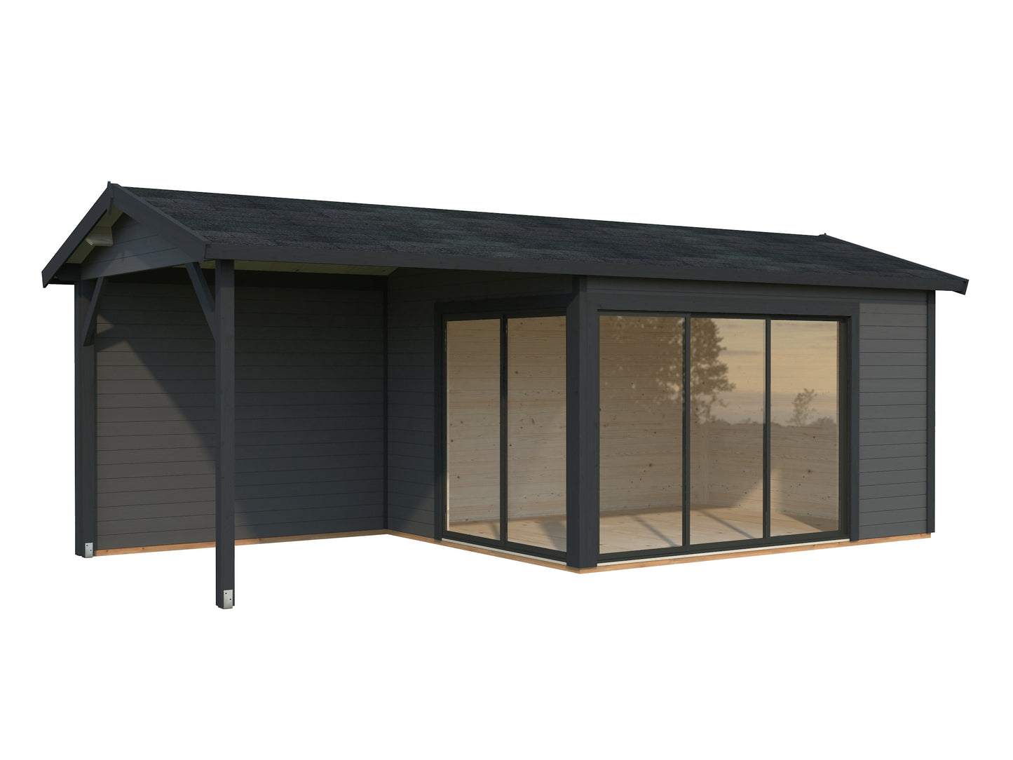 Palmako Amanda 11,2+7,8 m2 Slide Plus - Transparent tauchgrundiert