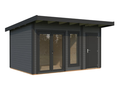 Palmako Aurelia 12,4 m2 - Lackiert dunkelgrau RAL7012 + anthrazit RAL7016