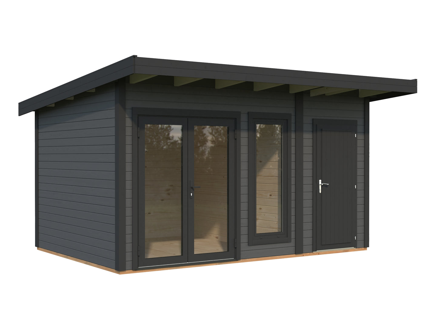 Palmako Aurelia 12,4 m2 - Lackiert weiß RAL9016 + anthrazit RAL7016