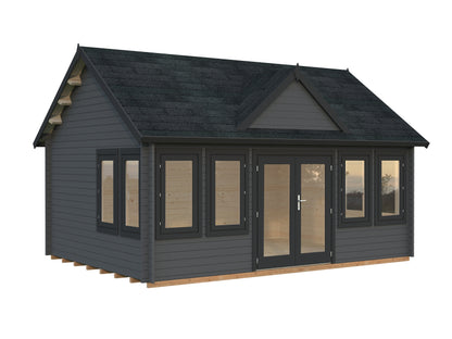 Palmako Claudia 19,4 m2 - Lackiert dunkelgrau RAL7012 + weiß RAL9016