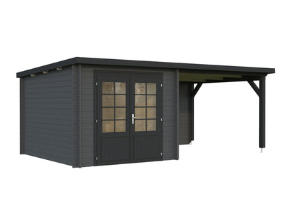 Palmako Ella 6,9+8,2 m2 - Grau tauchgrundiert