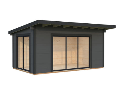 Palmako Grace 14,1 m2 - Lackiert dunkelgrau RAL7012 + anthrazit RAL7016