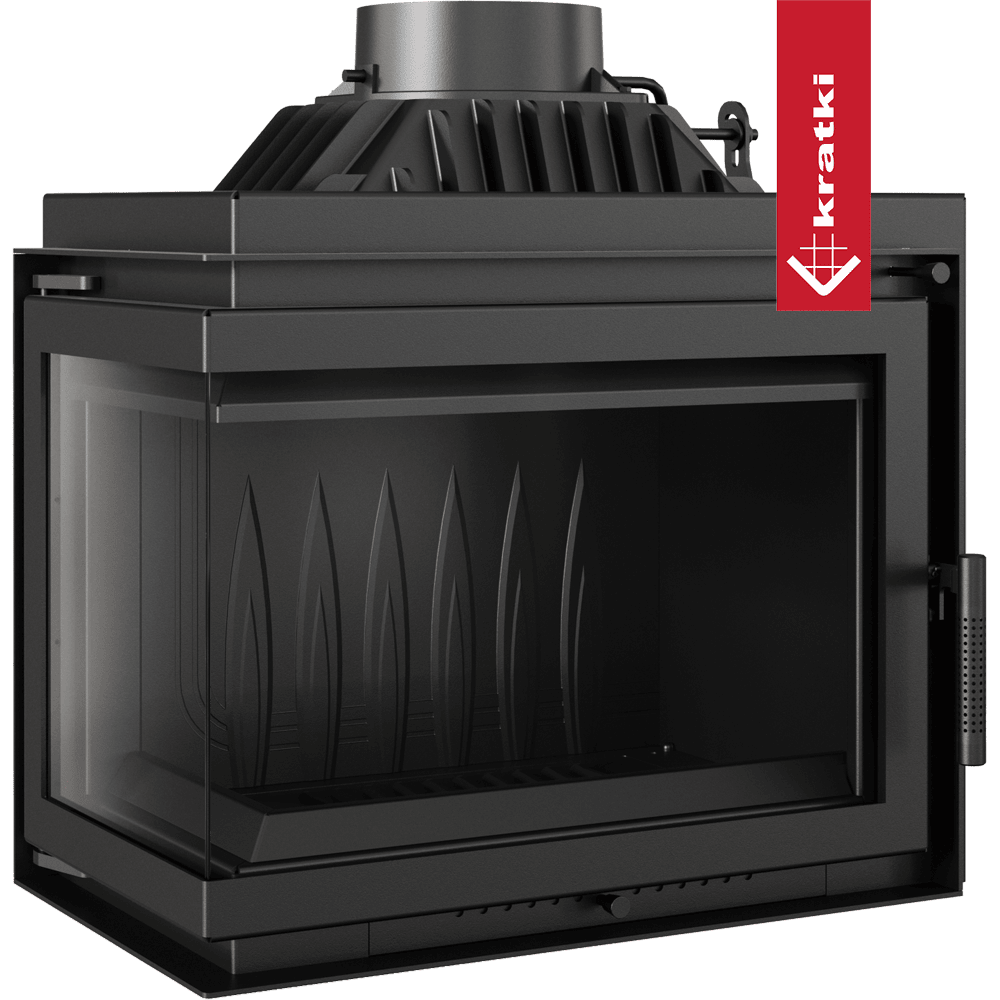 Kratki Kamineinsatz Gusseisen KRATKI SIMPLE links 8 kW Ø 200