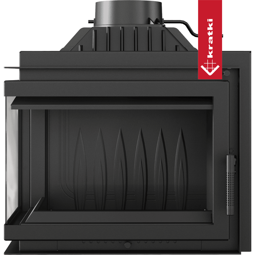 Kratki Kamineinsatz Gusseisen KRATKI SIMPLE links 8 kW Ø 200