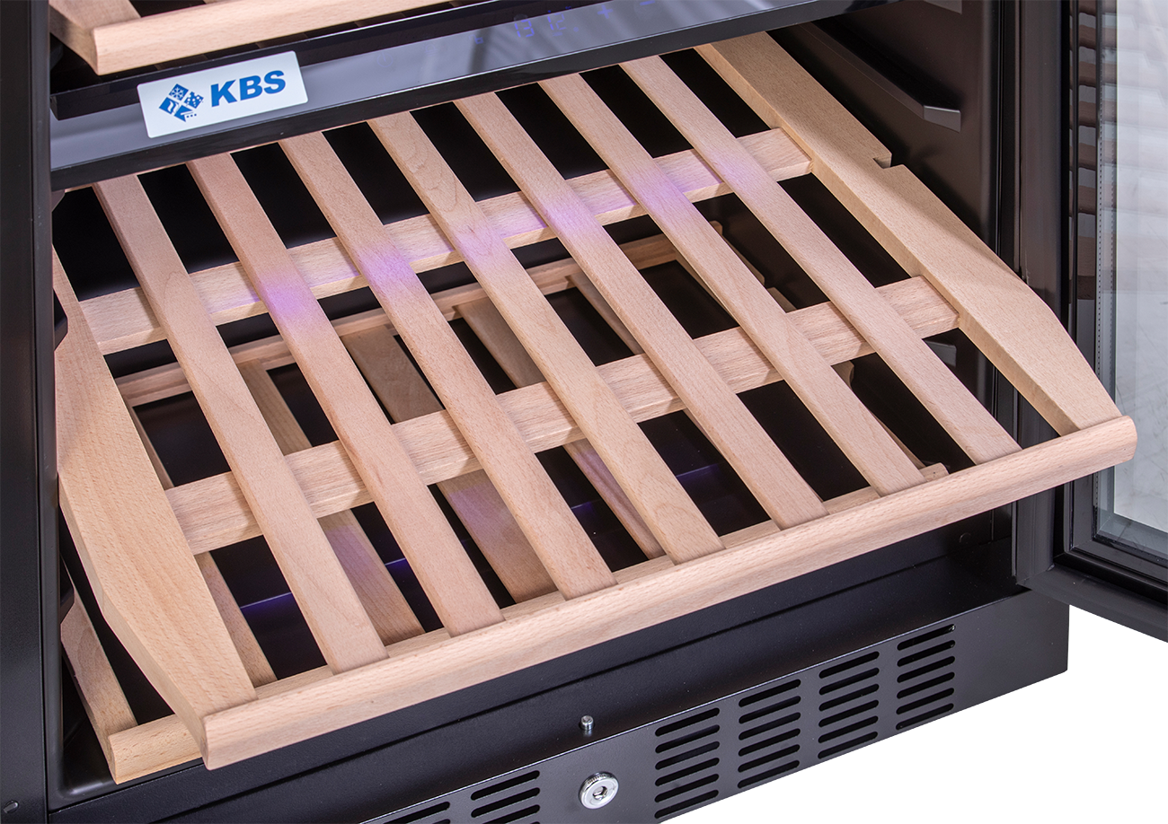 KBS Gastrotechnik Weinkühlschrank 2 Temperaturzonen Vino 163