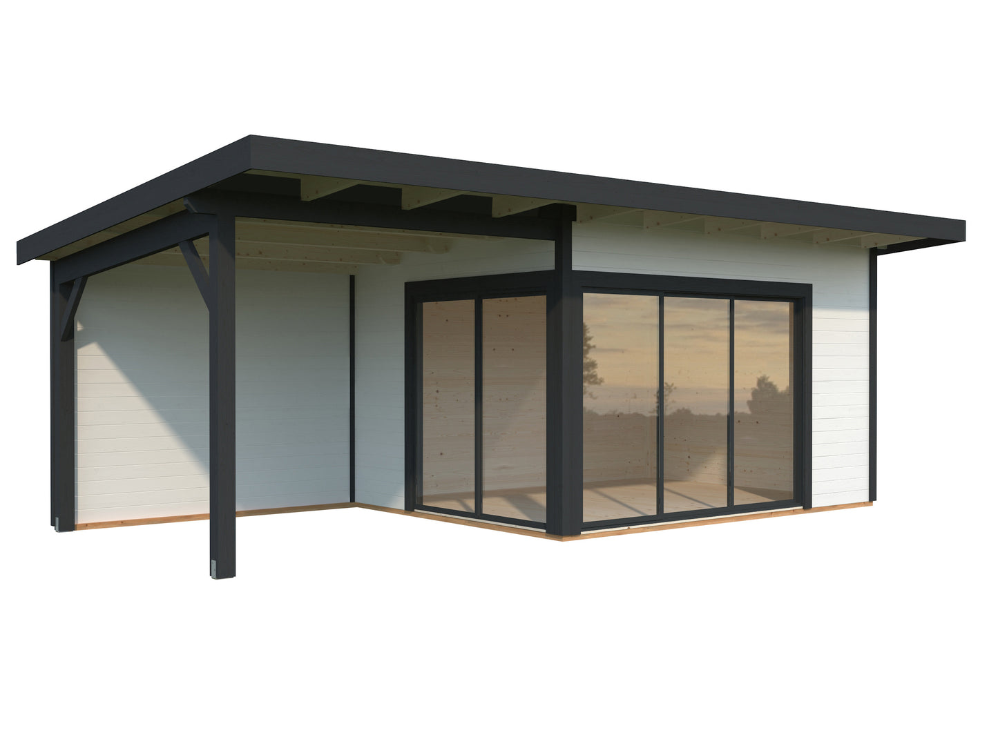 Palmako Andrea 11,2+7,9 m2 Slide Plus - Transparent tauchgrundiert