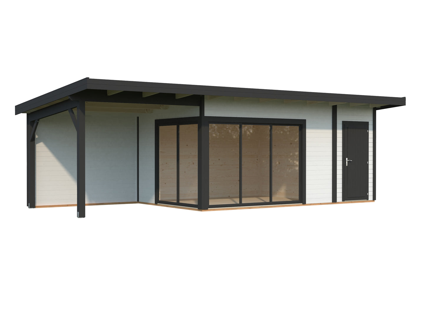 Palmako Andrea 15,2+7,9 m2 Slide - Naturbelassen