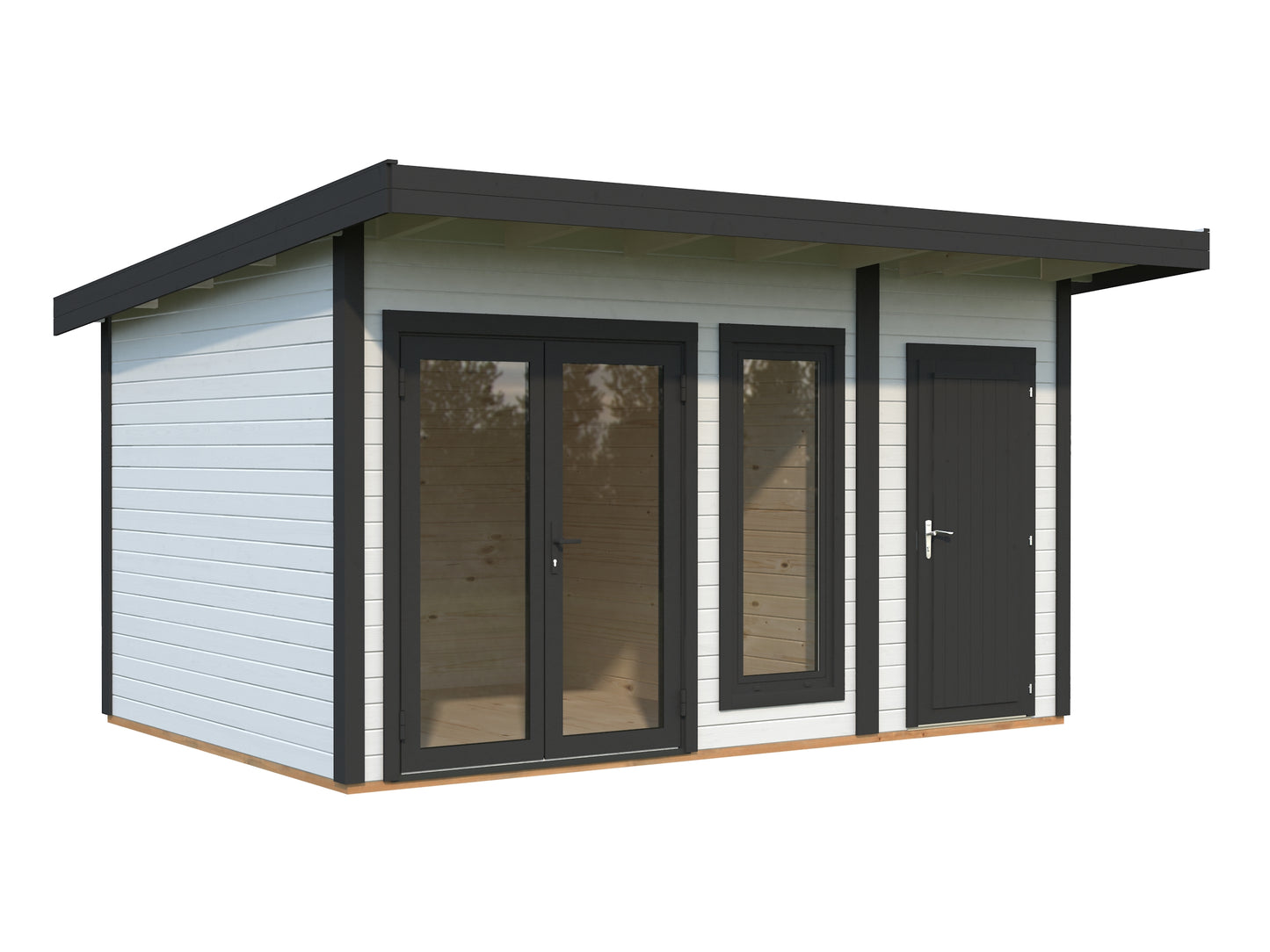 Palmako Aurelia 12,4 m2 - Lackiert weiß RAL9016 + anthrazit RAL7016