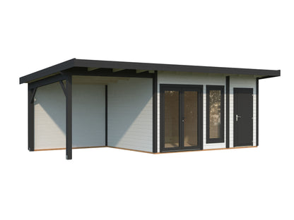 Palmako Aurelia 12,4+7,9 m2 - Lackiert weiß RAL9016 + anthrazit RAL7016