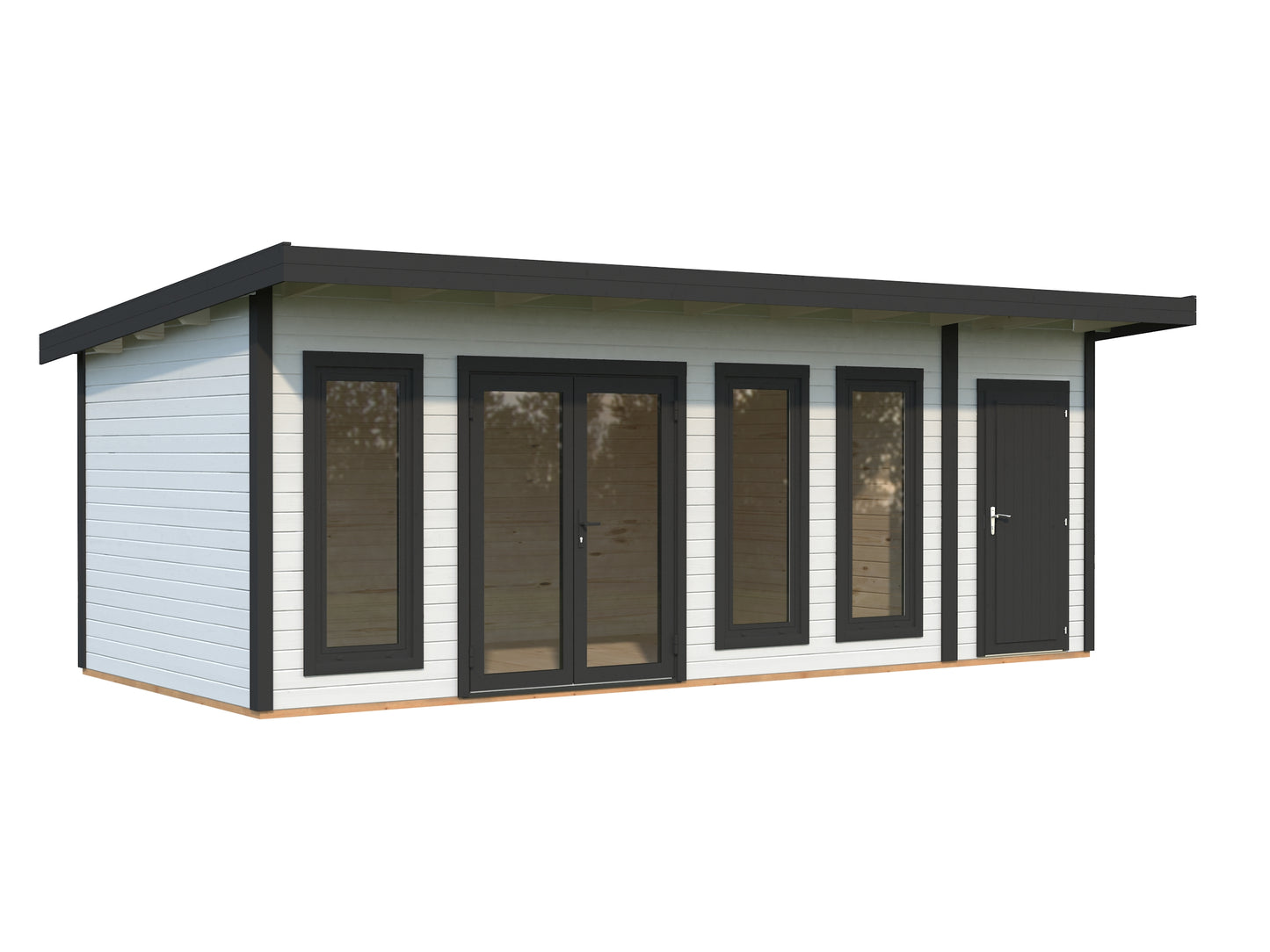 Palmako Aurelia 19,2 m2 - Lackiert dunkelgrau RAL7012 + anthrazit RAL7016