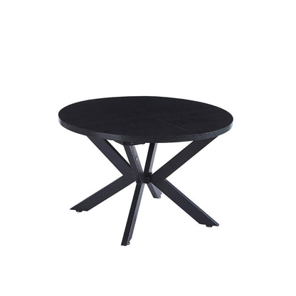 Home Deluxe Essgruppe Rund Ausziehbar AVENTURA inkl. Sternfuß - 120-160 x 120 cm Dark Oak 6 Stühle