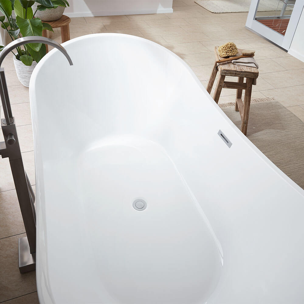 Home Deluxe Freistehende Badewanne OVALO 170 x 80 cm