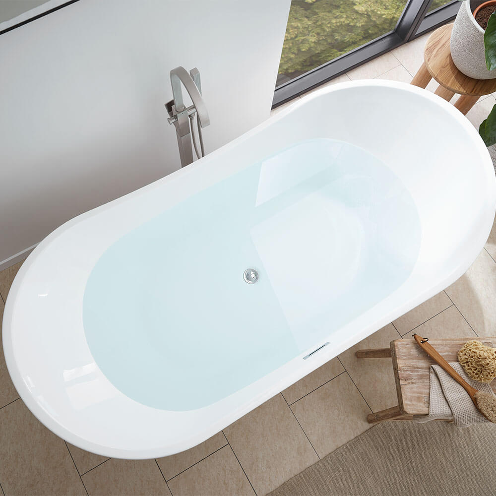 Home Deluxe Freistehende Badewanne OVALO 170 x 80 cm