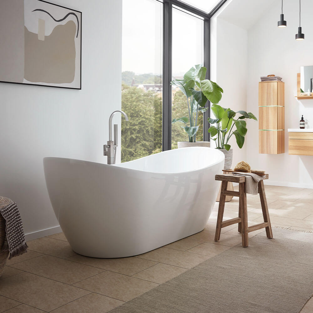 Home Deluxe Freistehende Badewanne OVALO 170 x 80 cm