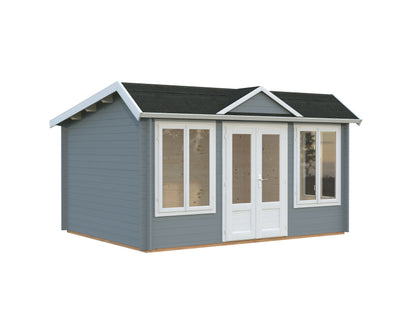 Palmako Claudia Pent 11,5 m2 - Lackiert hellgrau RAL7042 + anthrazit RAL7016