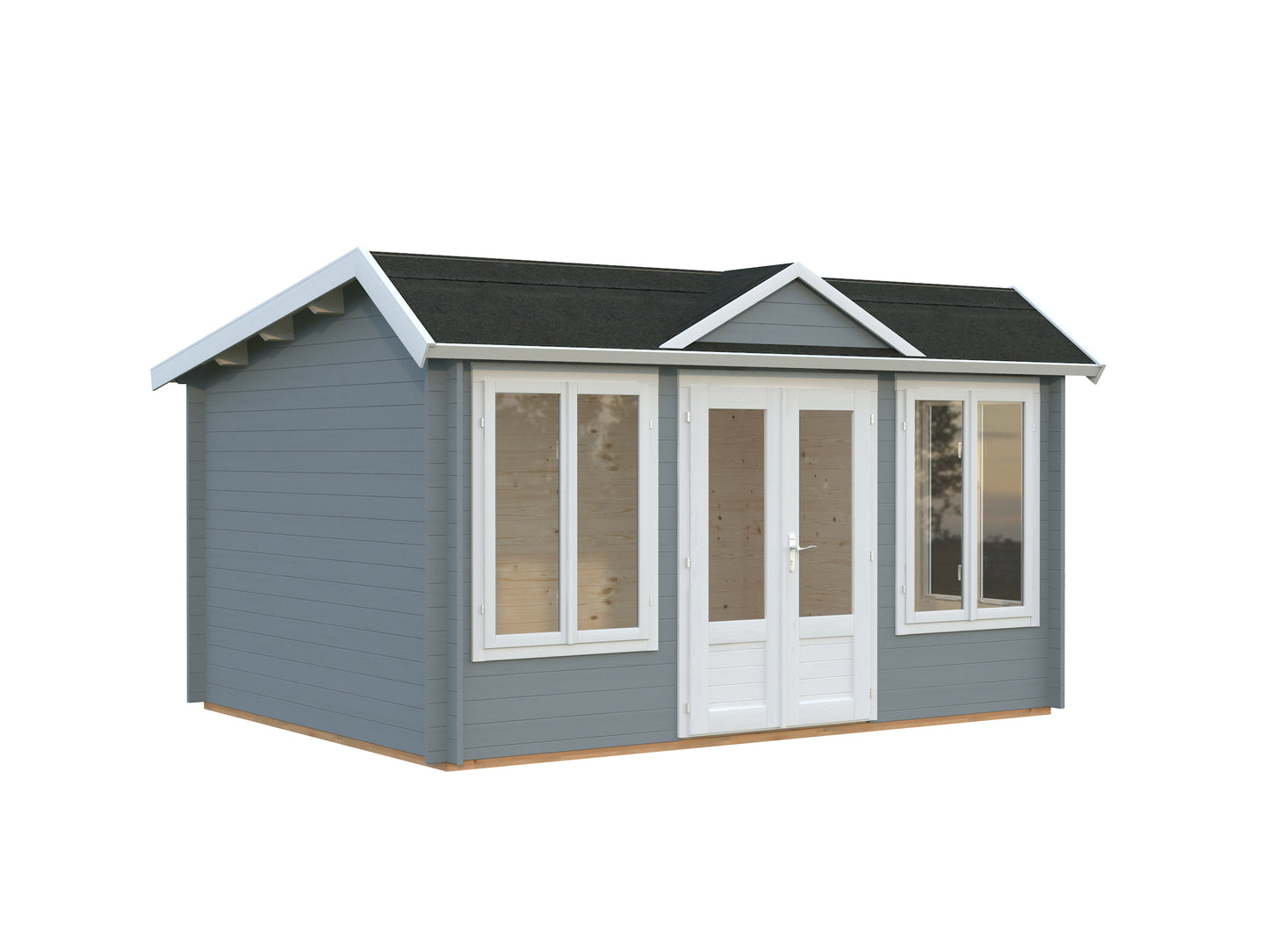 Palmako Claudia Pent 11,5 m2 - Lackiert dunkelgrau RAL7012 + anthrazit RAL7016