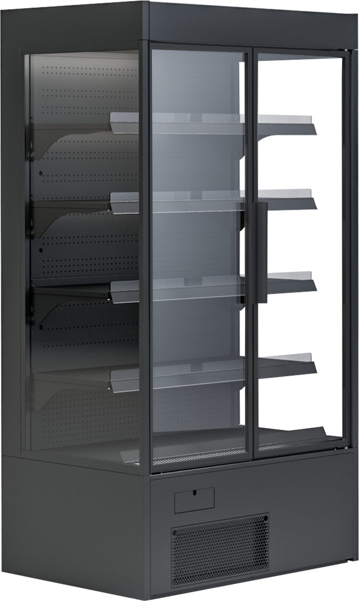 KBS Gastrotechnik Wandkühlregal Variant 107 Black Line mit Drehtüren