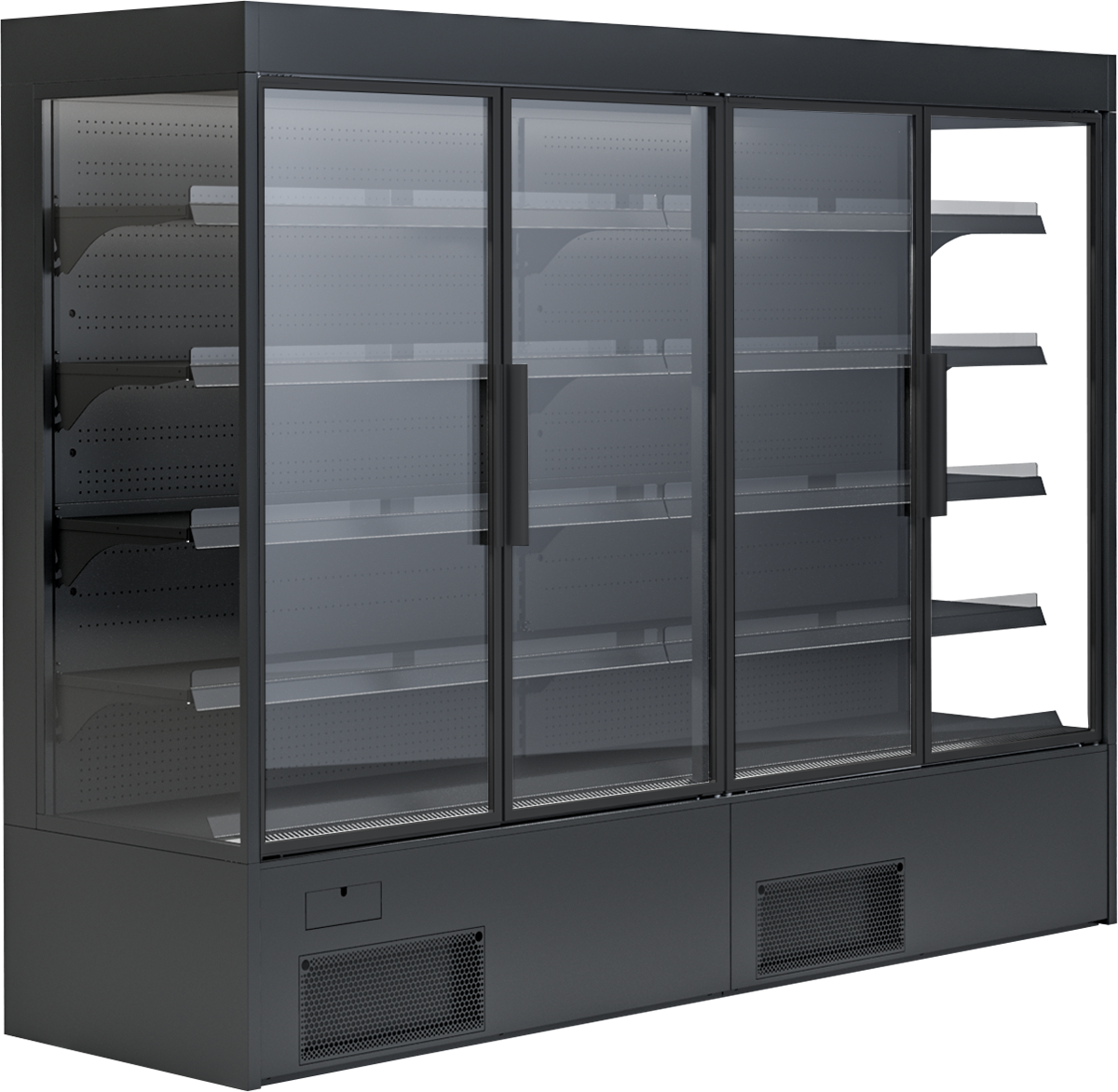 KBS Gastrotechnik Wandkühlregal Variant 257 Black Line mit Drehtüren