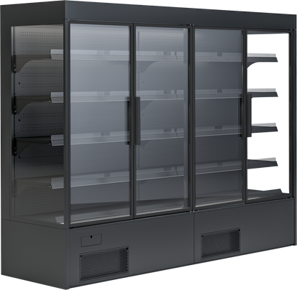 KBS Gastrotechnik Wandkühlregal Variant 257 Black Line mit Drehtüren