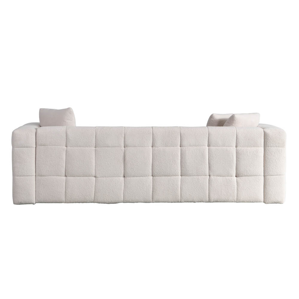 Home Deluxe Teddy Sofa Bouclé COMO - 236 x 68 cm Beige