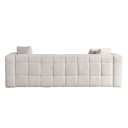 Home Deluxe Teddy Sofa Bouclé COMO - 236 x 68 cm Beige