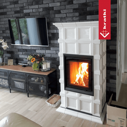 Kratki Kamineinsatz aus Stahl KRATKI NADIA MILANO 7 kW Ø 200
