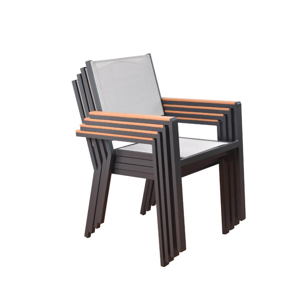 Home Deluxe Gartenstuhl stapelbar SEDIA - 8erSet