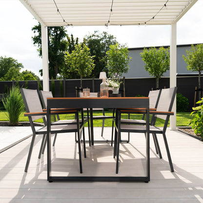 Home Deluxe Gartentisch in Holzoptik SIERA – 160 x 90 cm